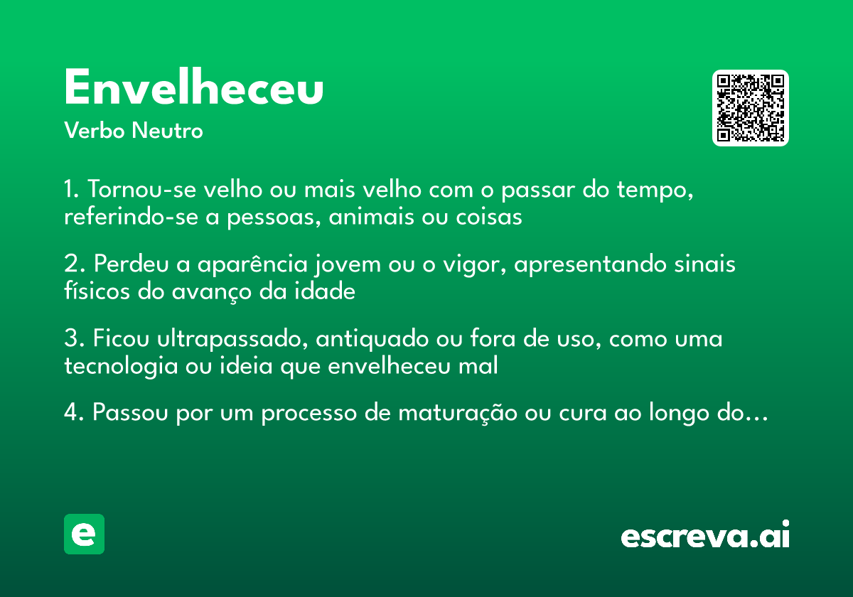 envelheceu