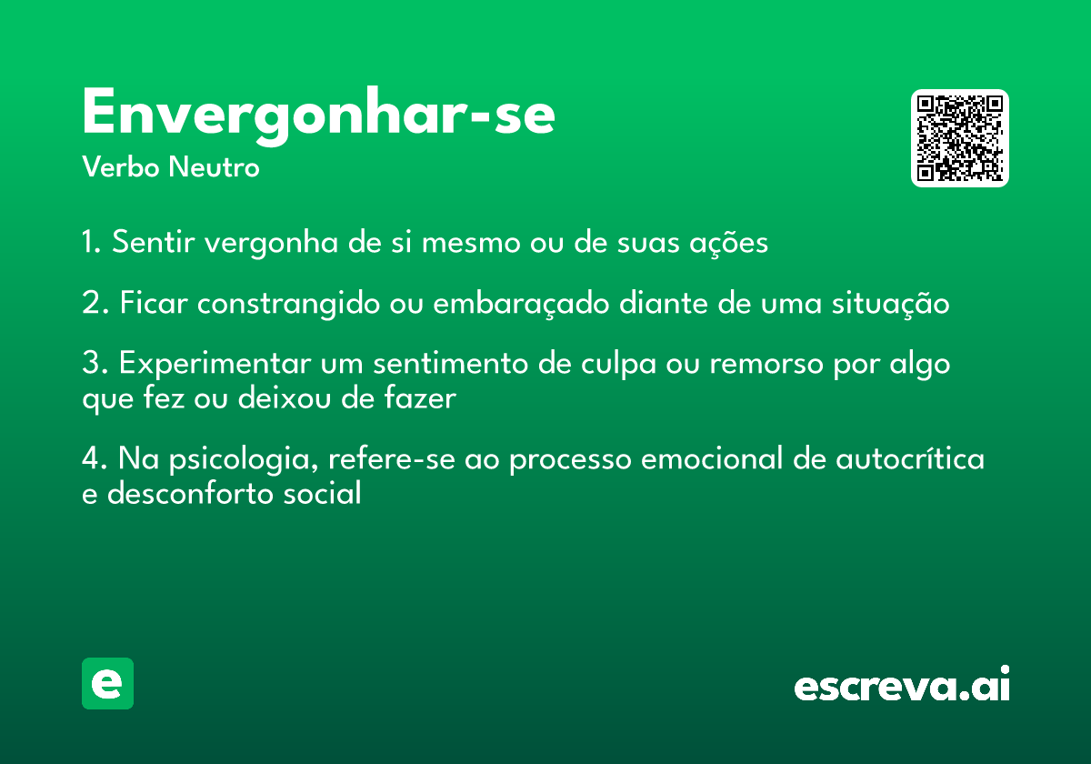 envergonhar-se