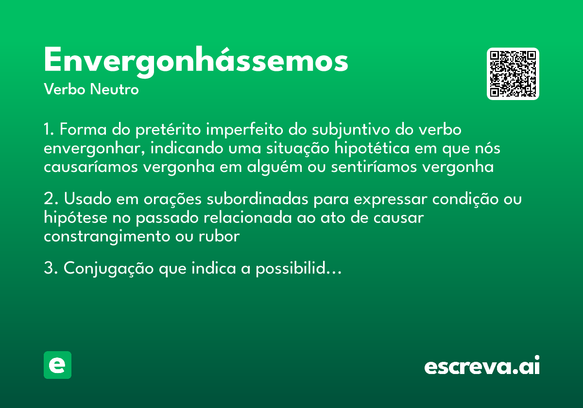 envergonhássemos
