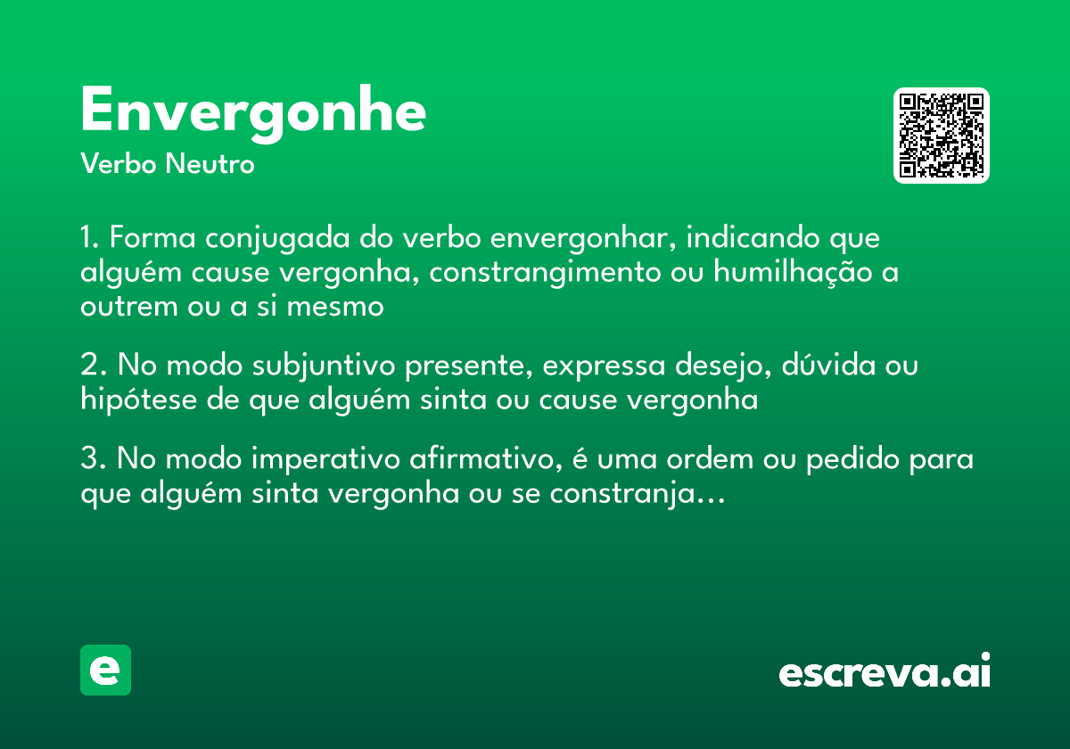 envergonhe