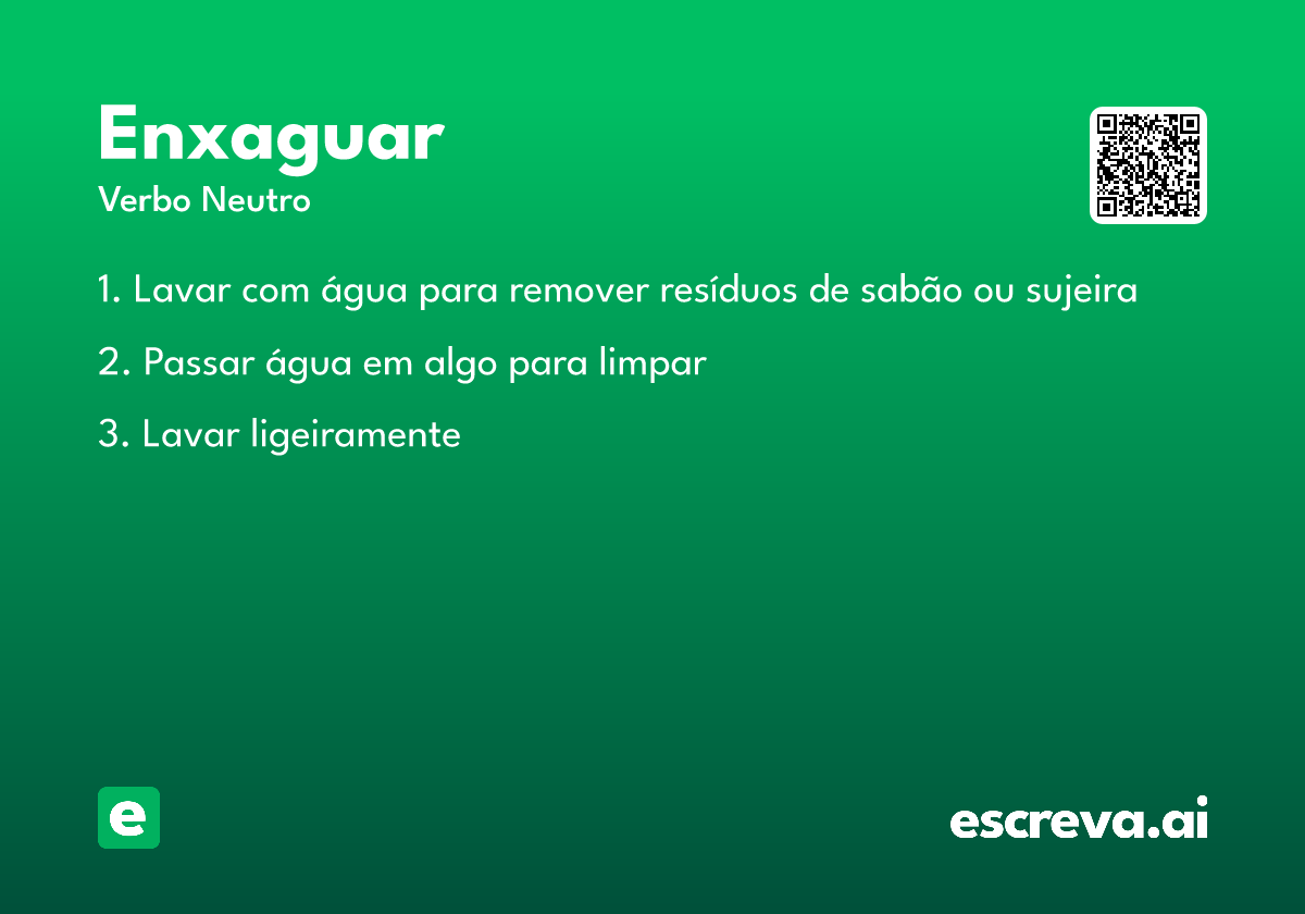 enxaguar