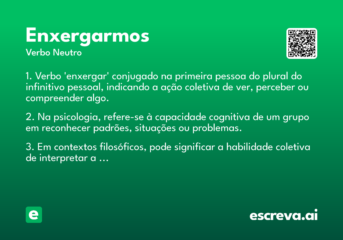 enxergarmos