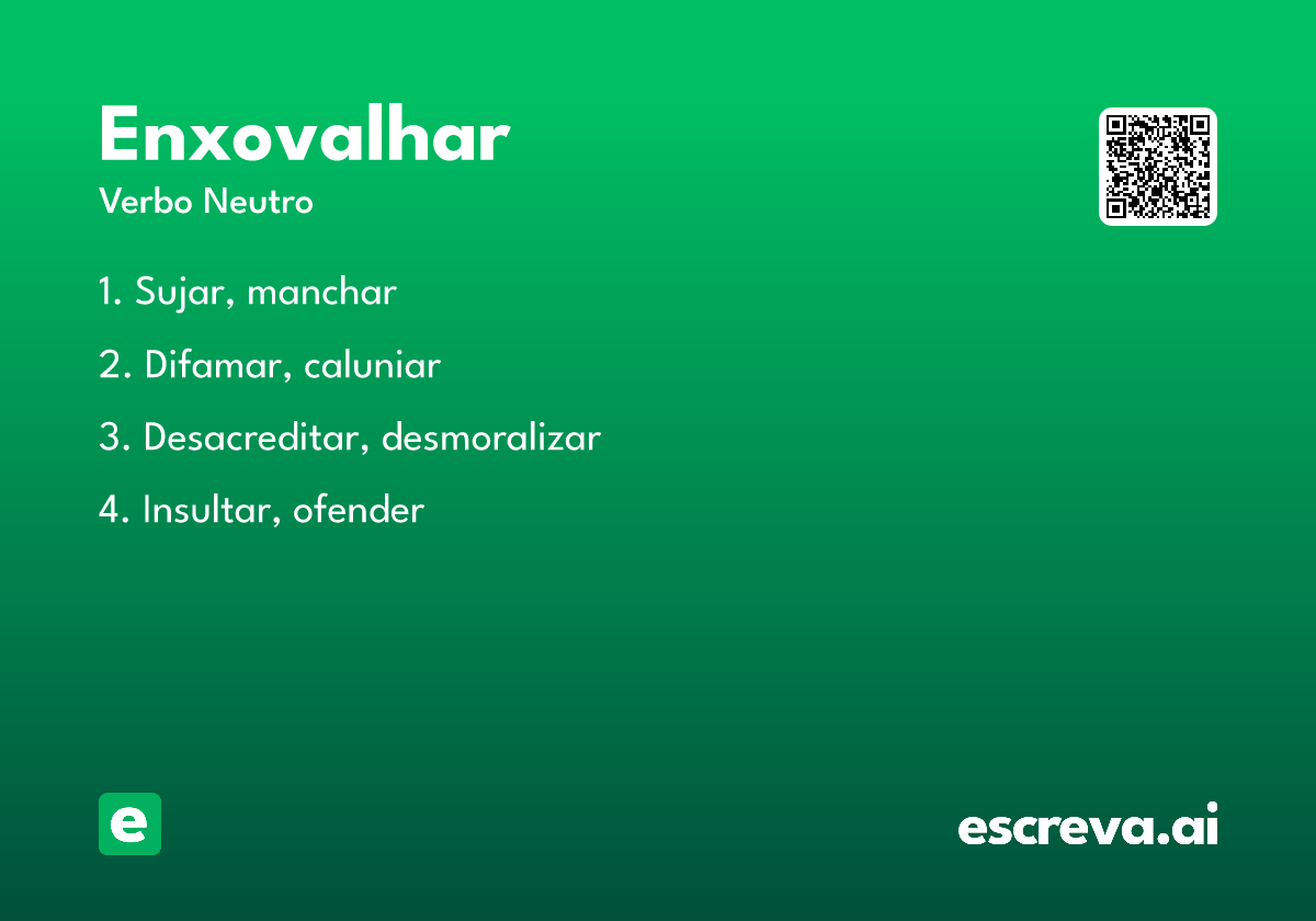 enxovalhar