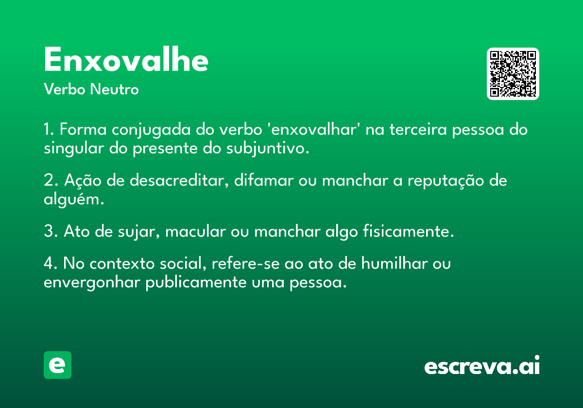 enxovalhe