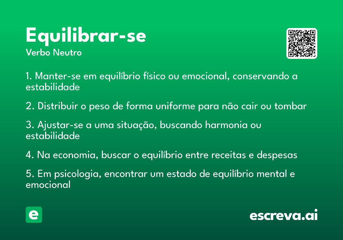 equilibrar-se