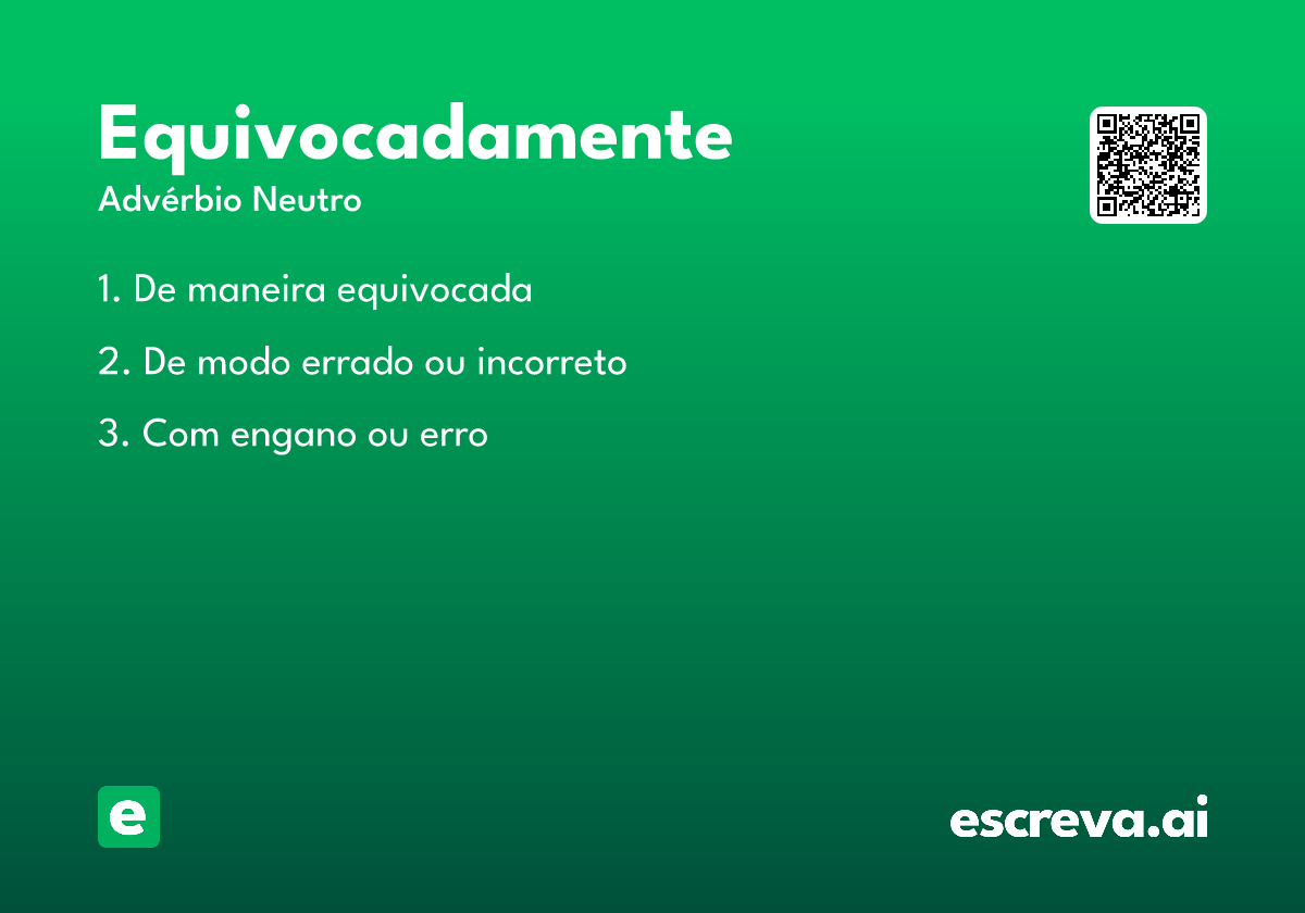 equivocadamente