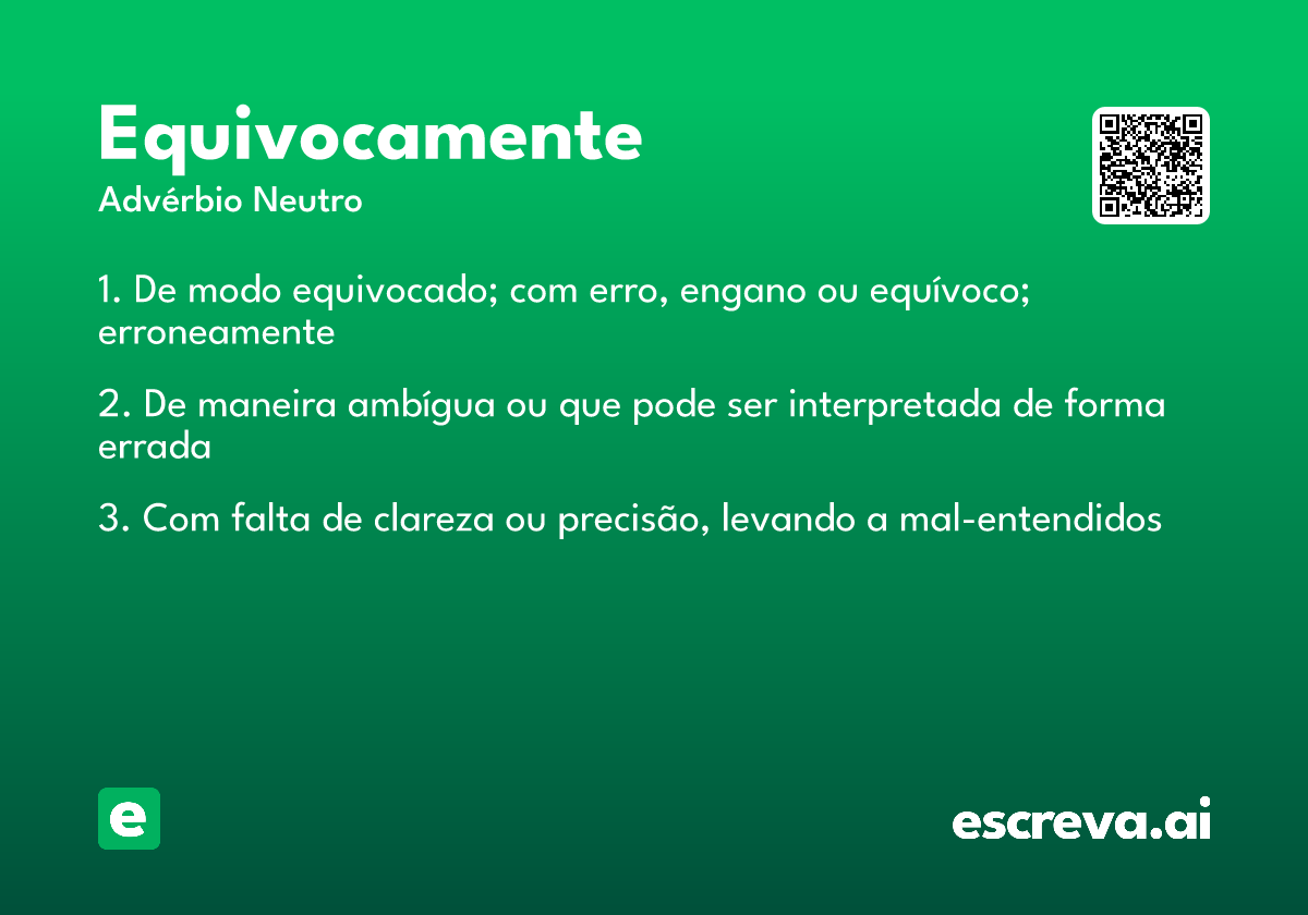 equivocamente