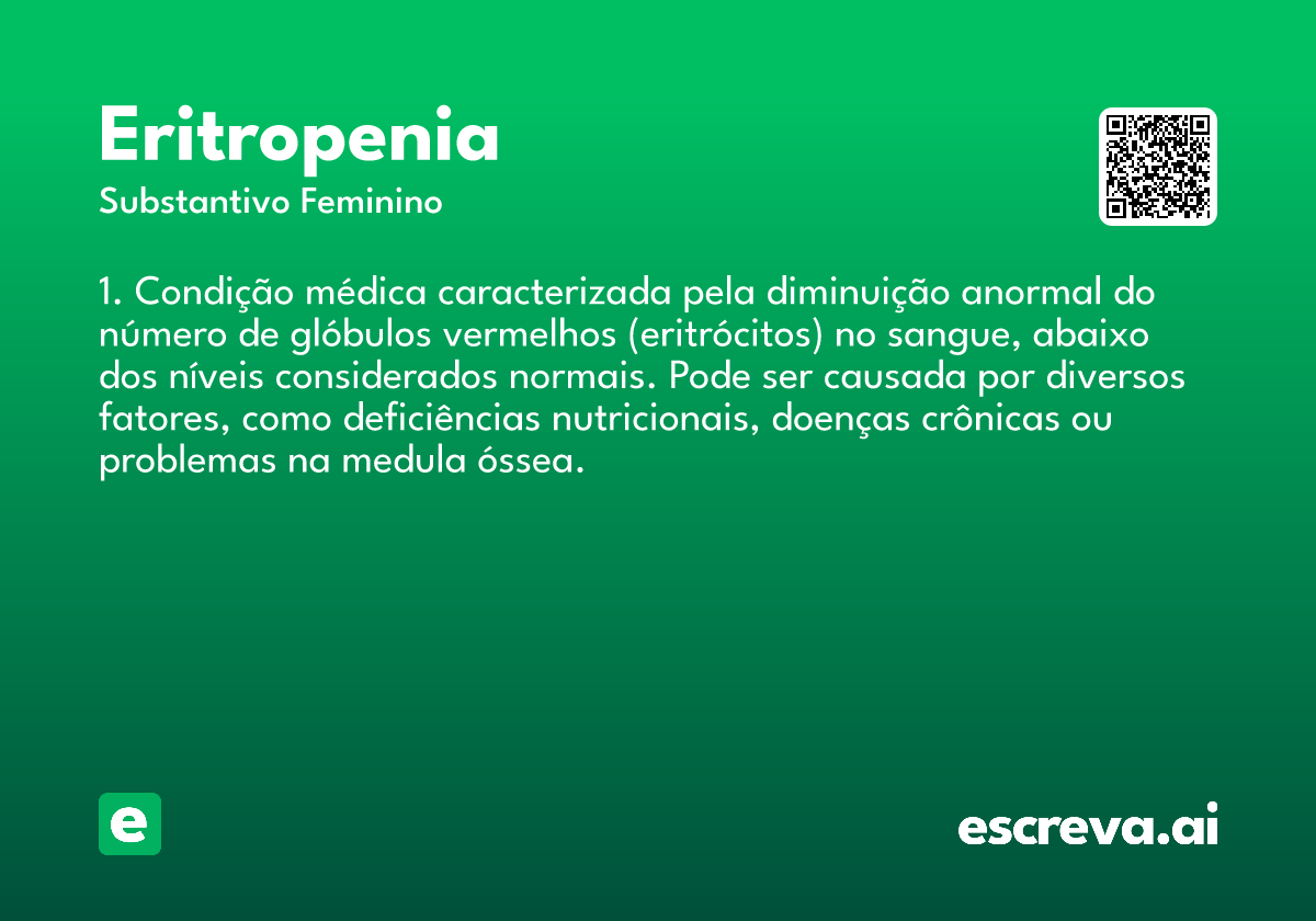 eritropenia