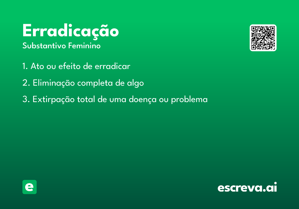 erradicação