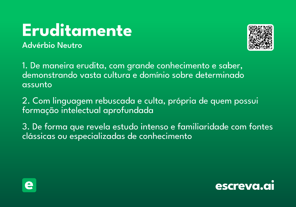 eruditamente