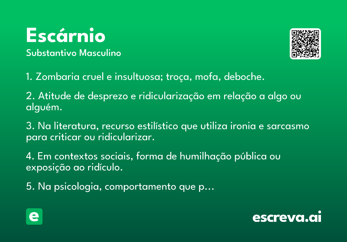 escárnio