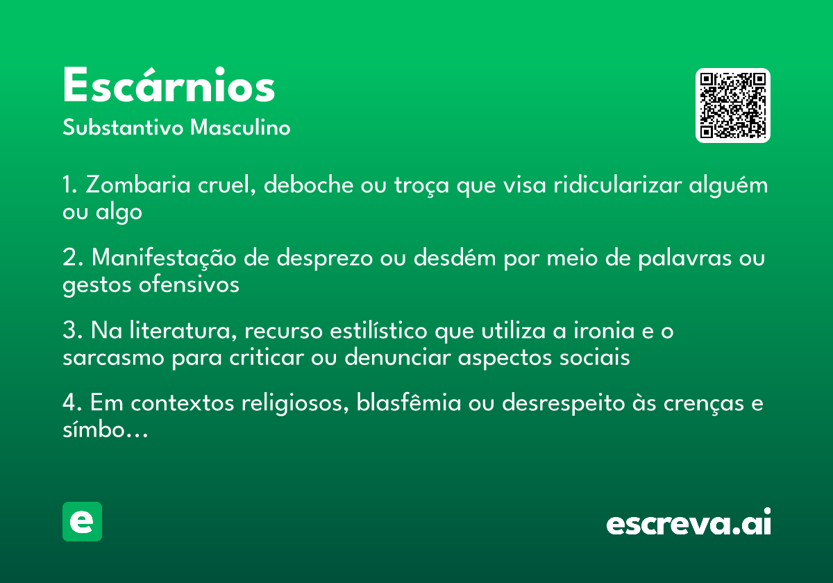 escárnios