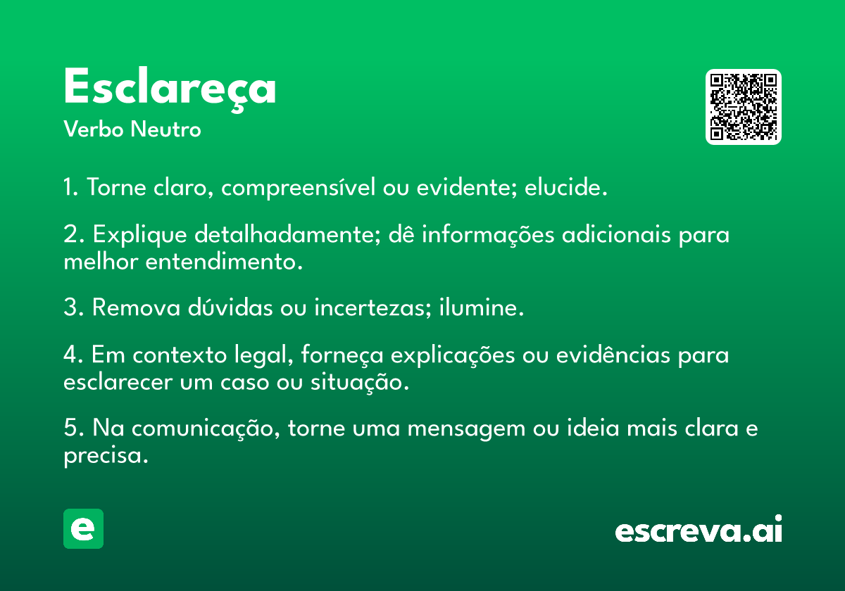 esclareça