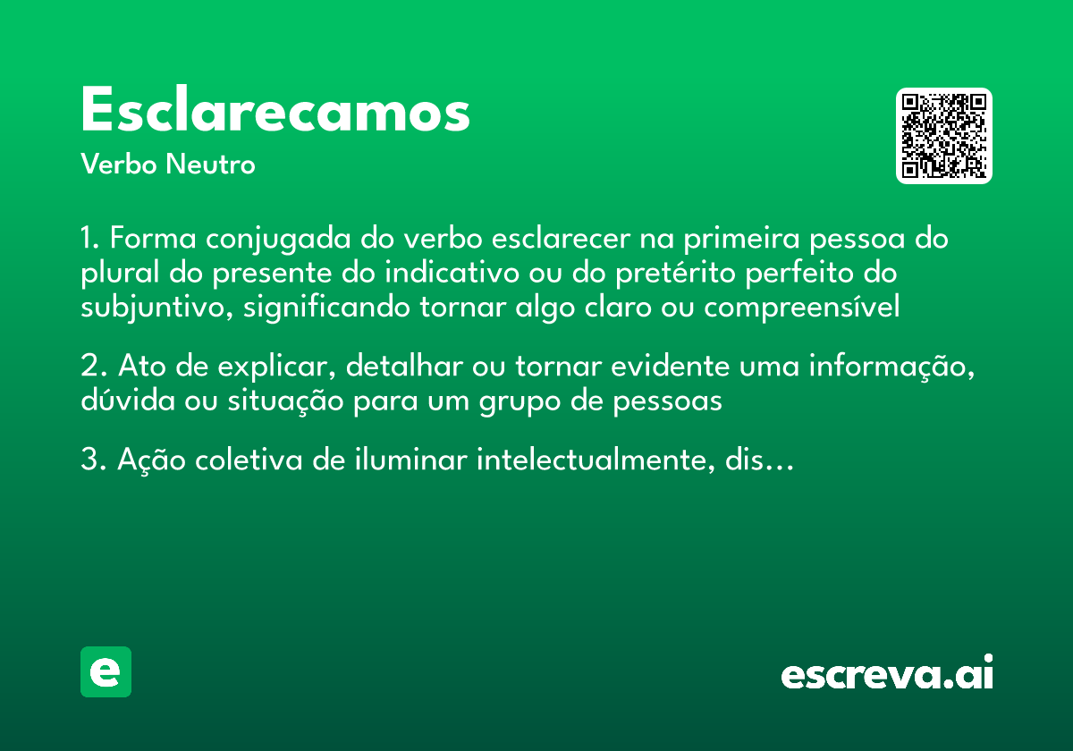 esclarecamos