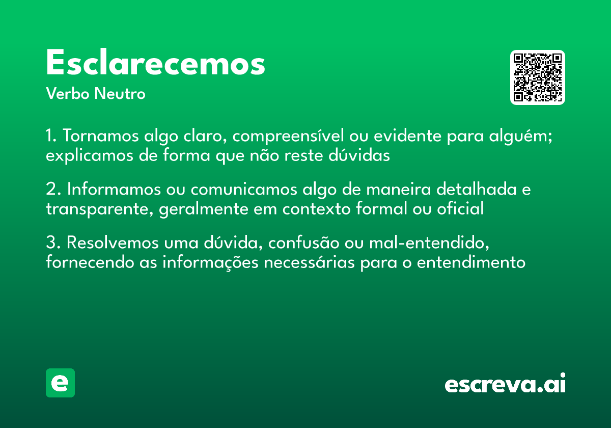 esclarecemos
