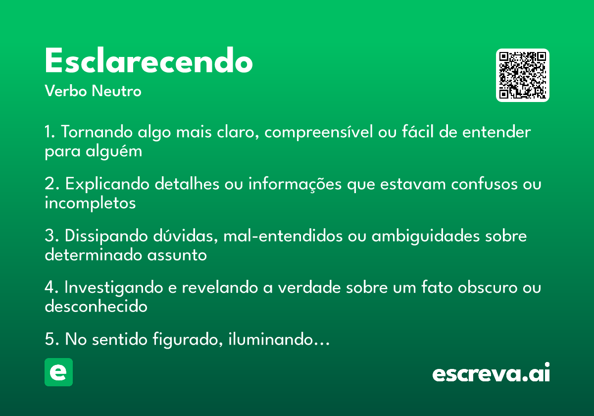 esclarecendo