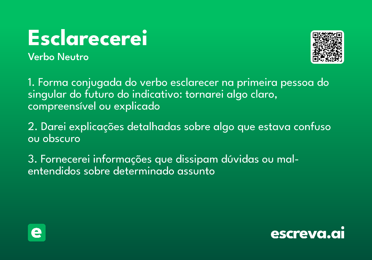 esclarecerei