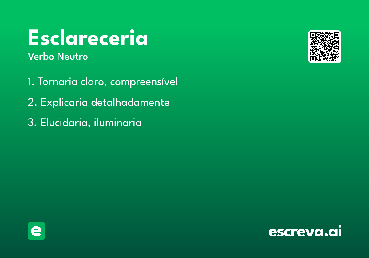 esclareceria