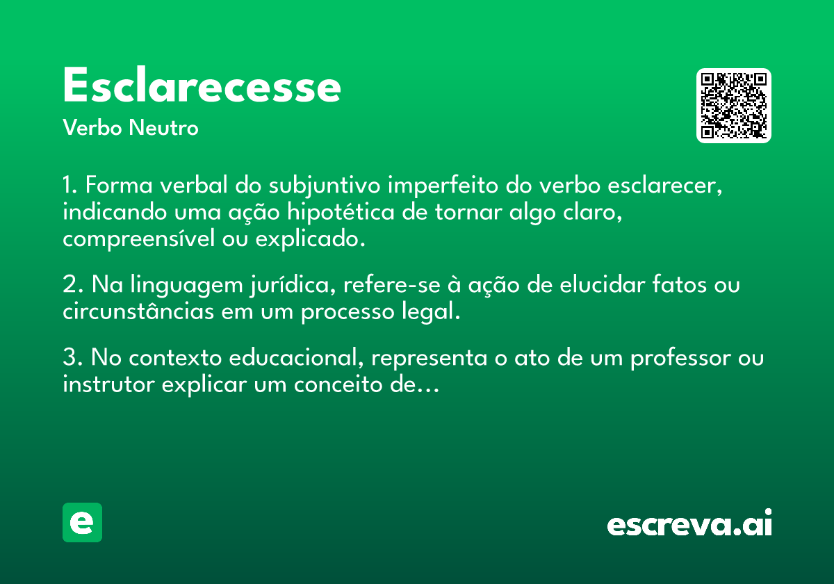 esclarecesse
