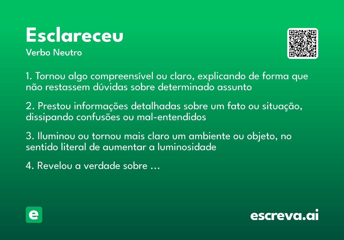 esclareceu