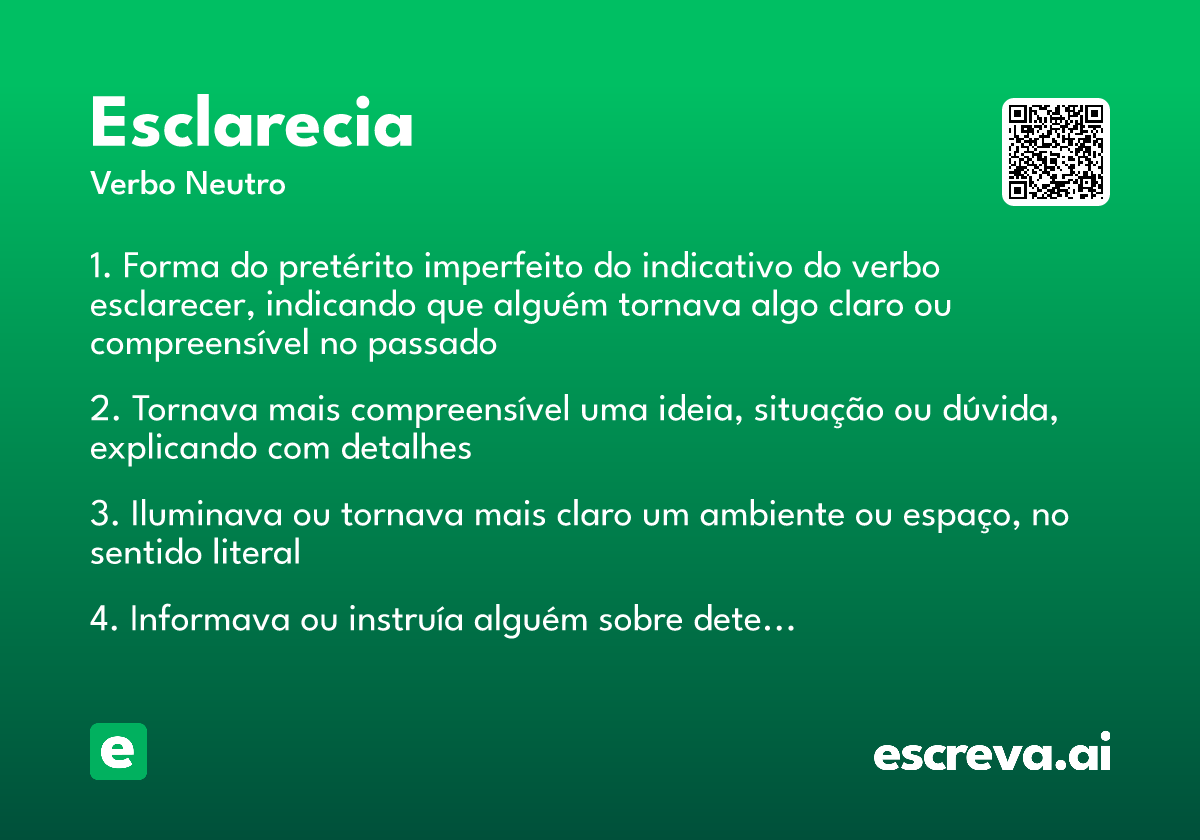 esclarecia