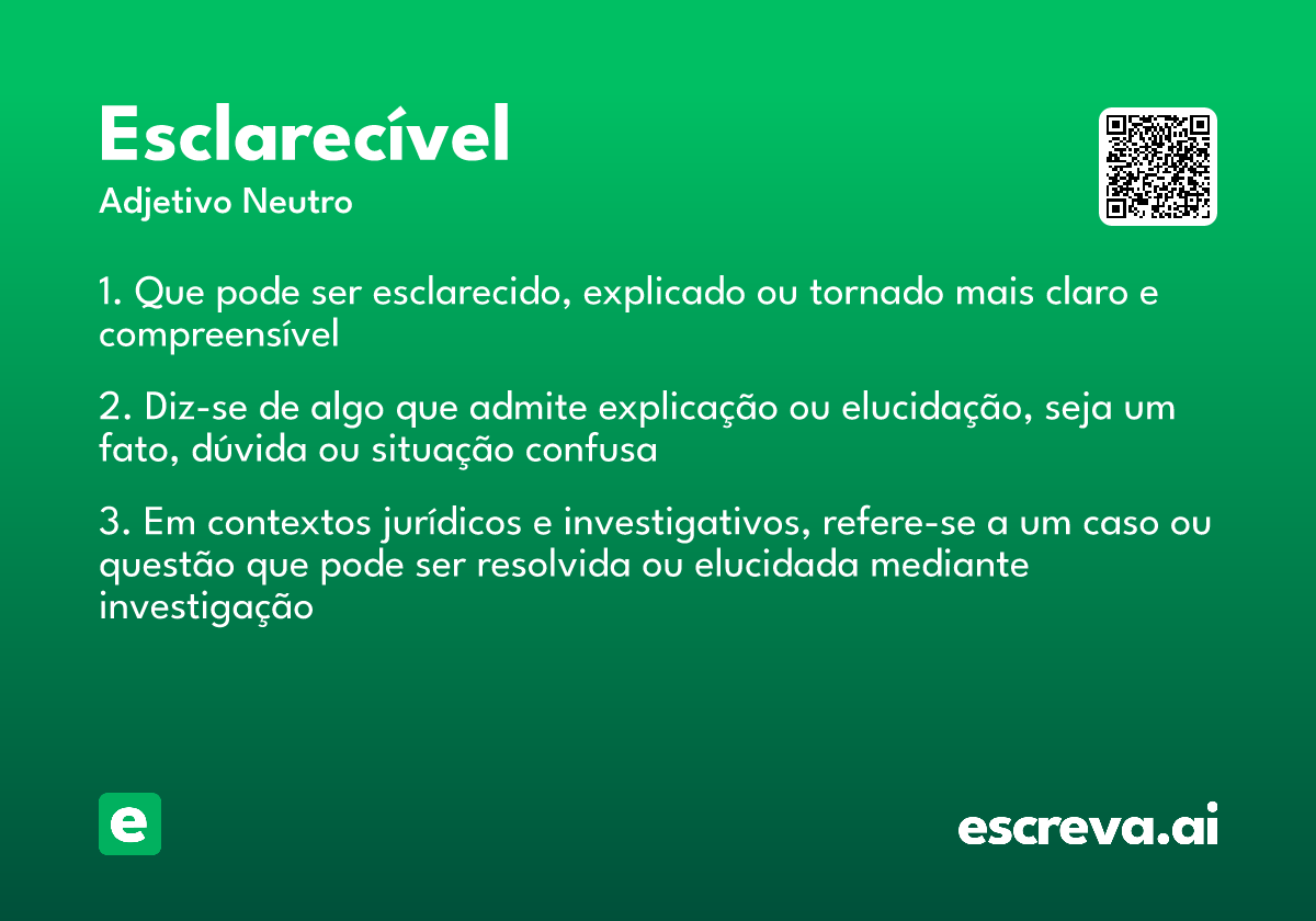 esclarecível