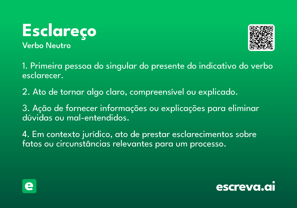esclareço