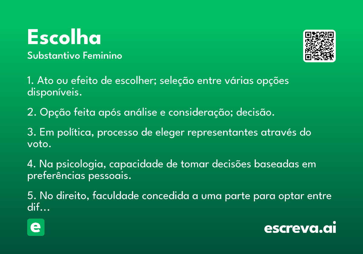 escolha