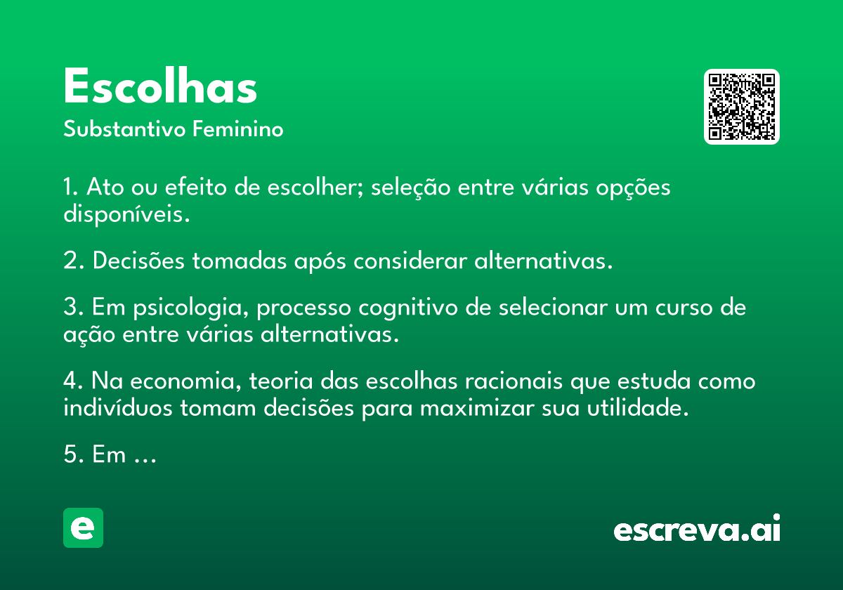 escolhas