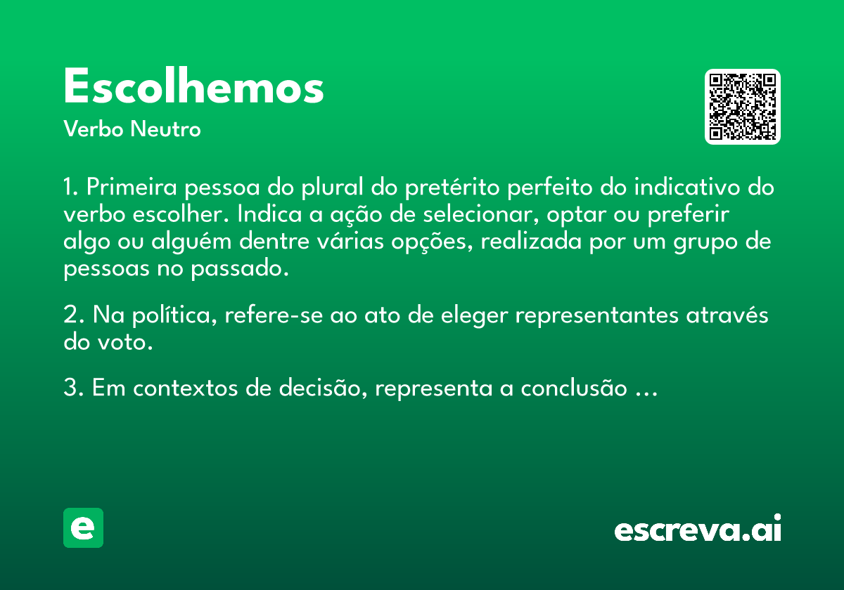 escolhemos