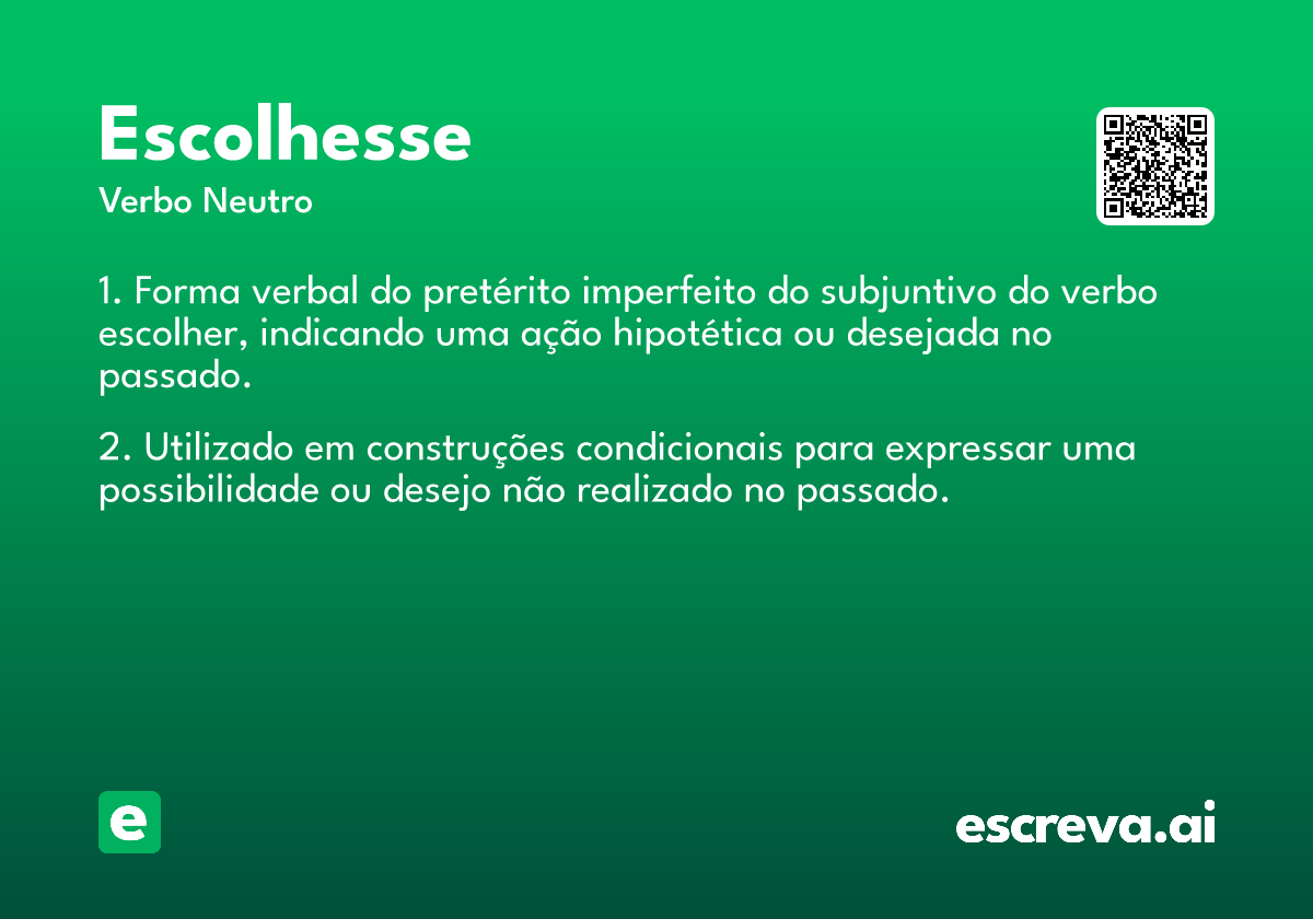escolhesse