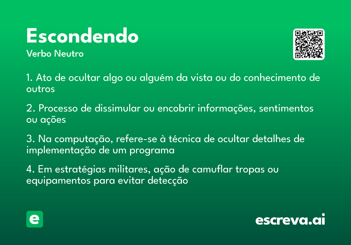escondendo