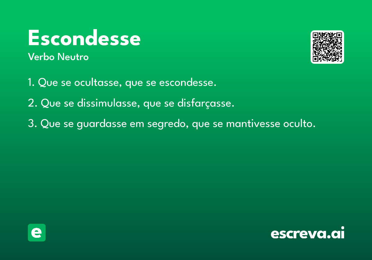 escondesse