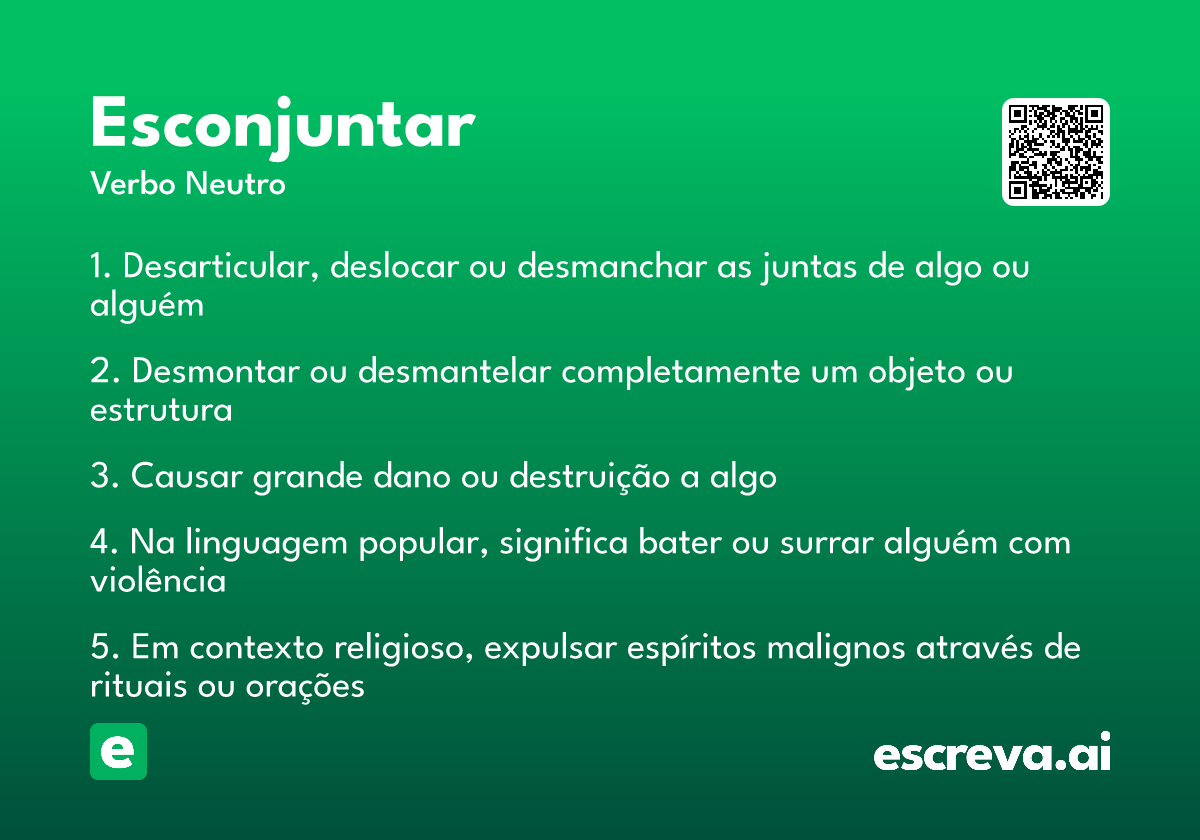 esconjuntar