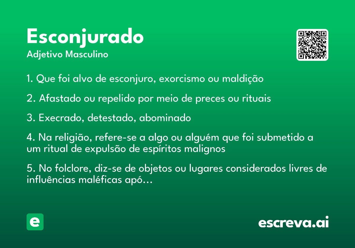 esconjurado