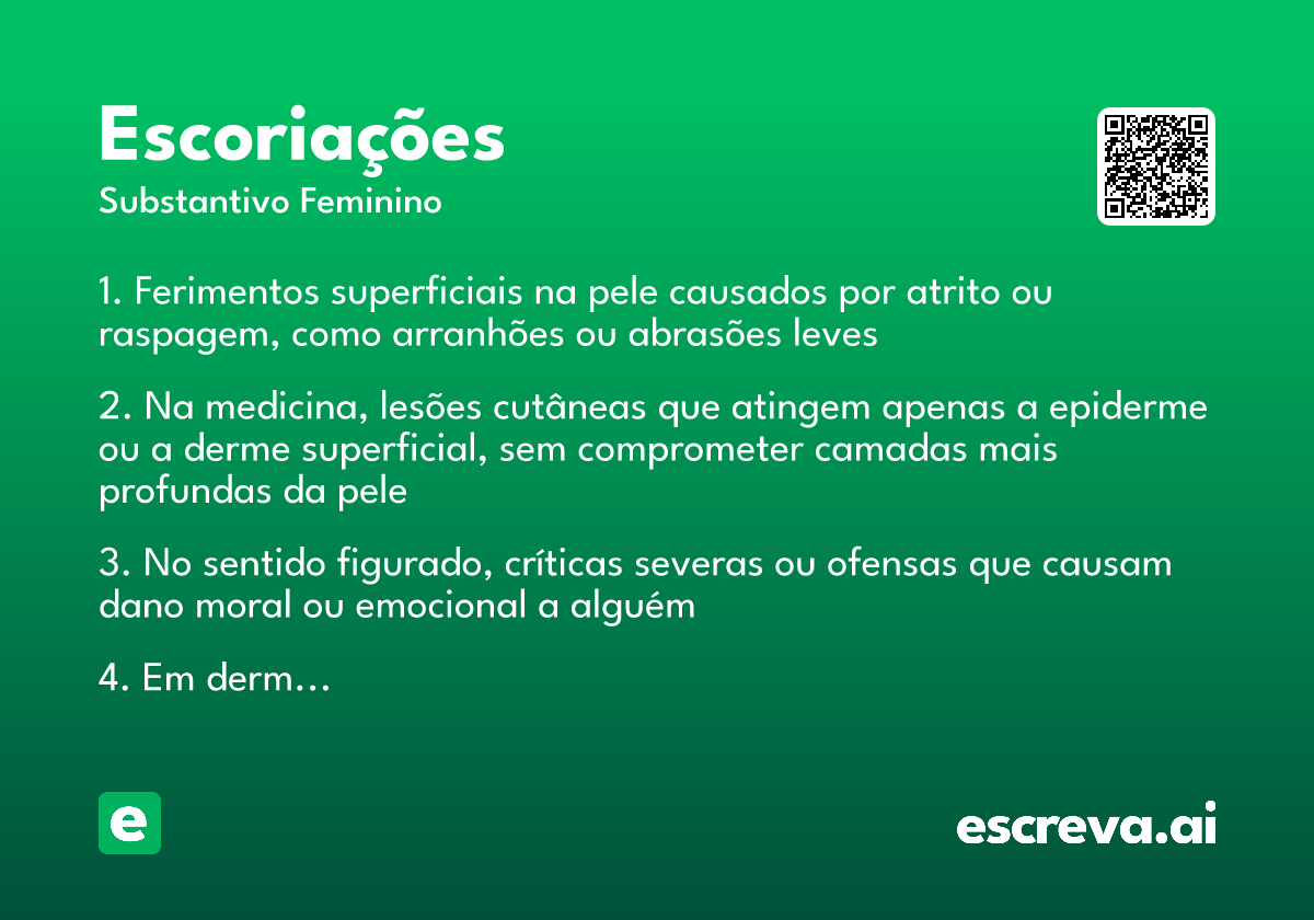 escoriações