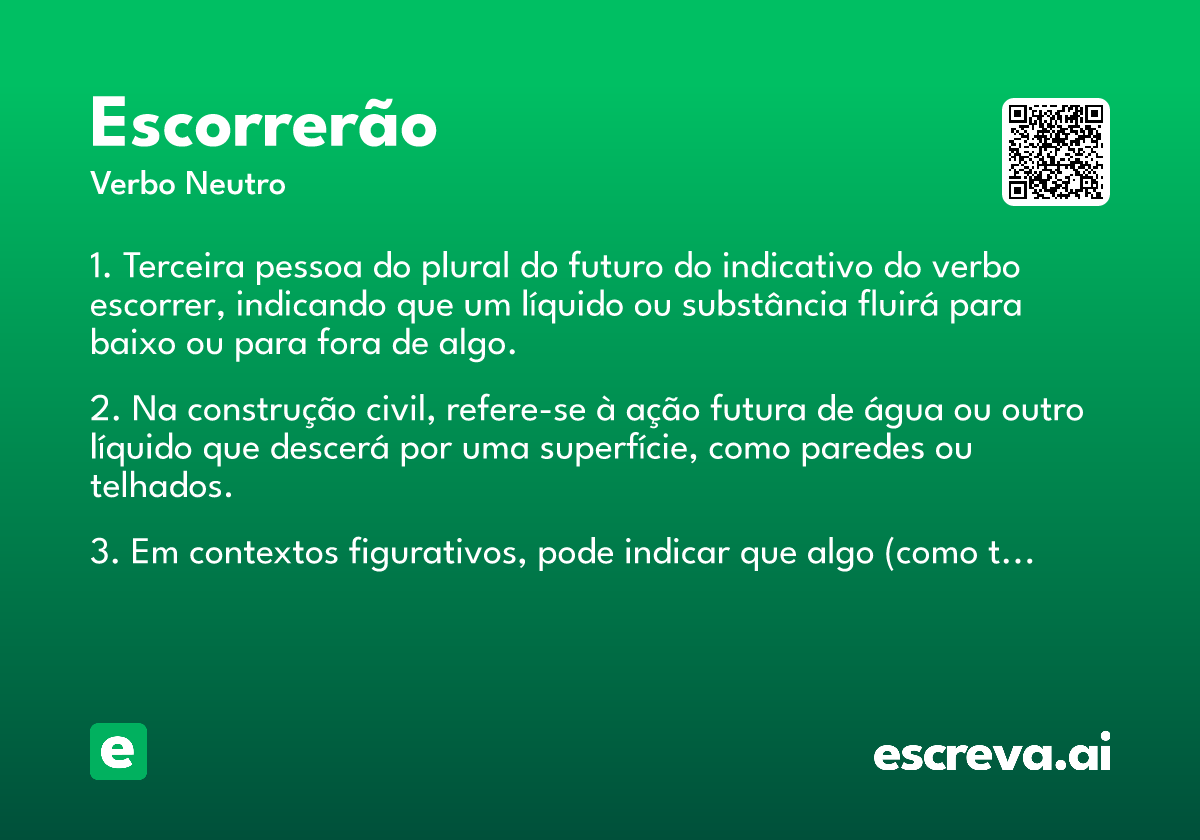 escorrerão