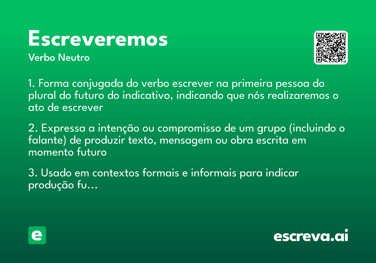 escreveremos