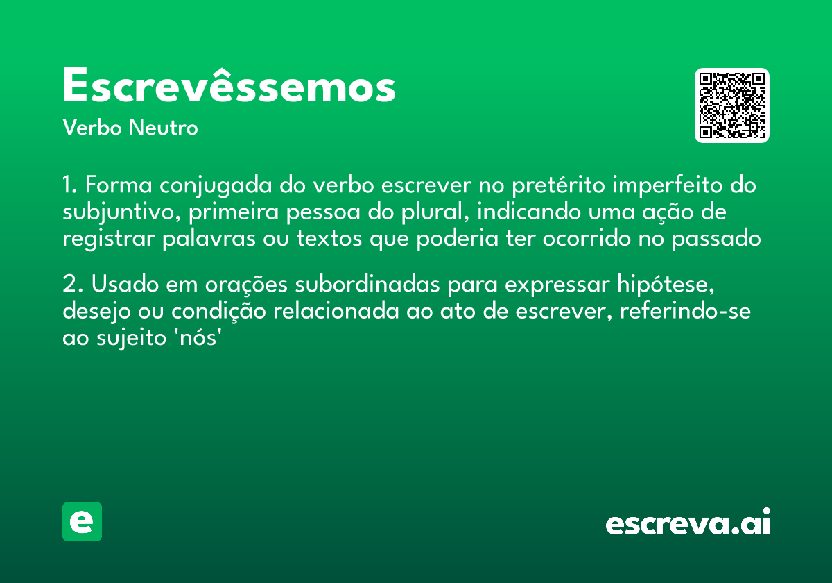 escrevêssemos