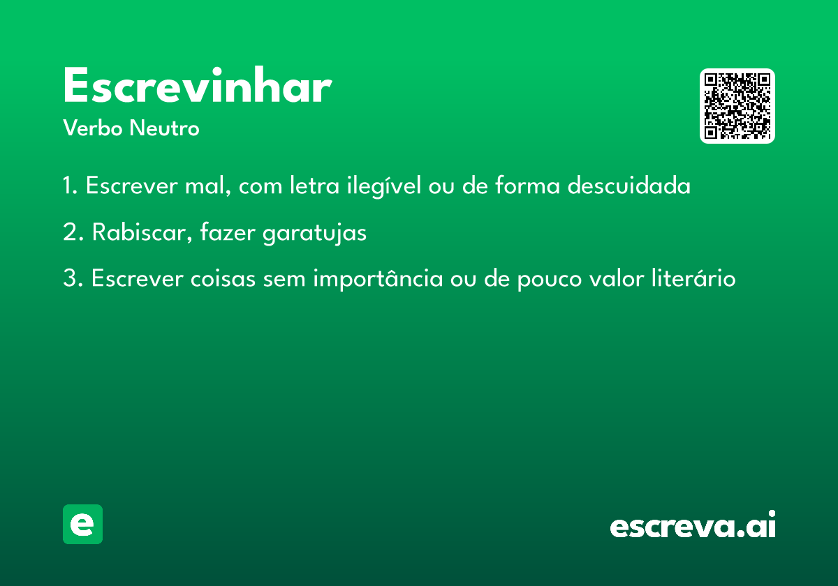 escrevinhar