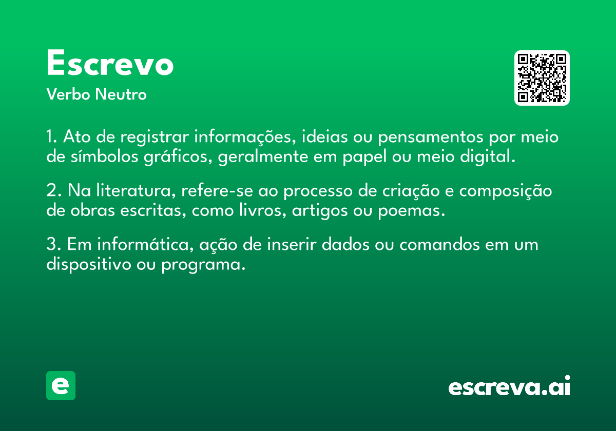 escrevo