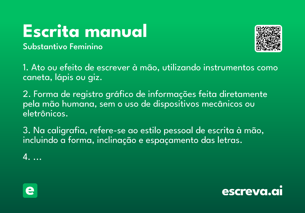 escrita manual