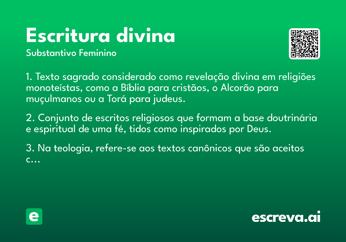 escritura divina