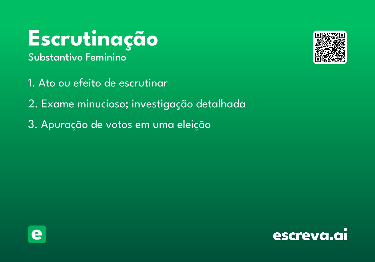 escrutinação