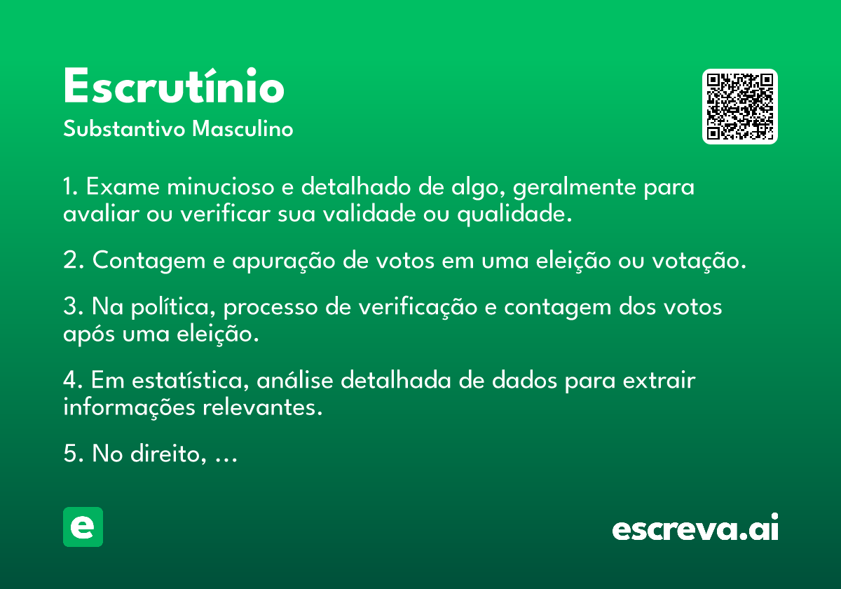 escrutínio
