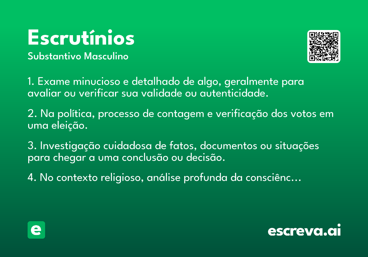 escrutínios