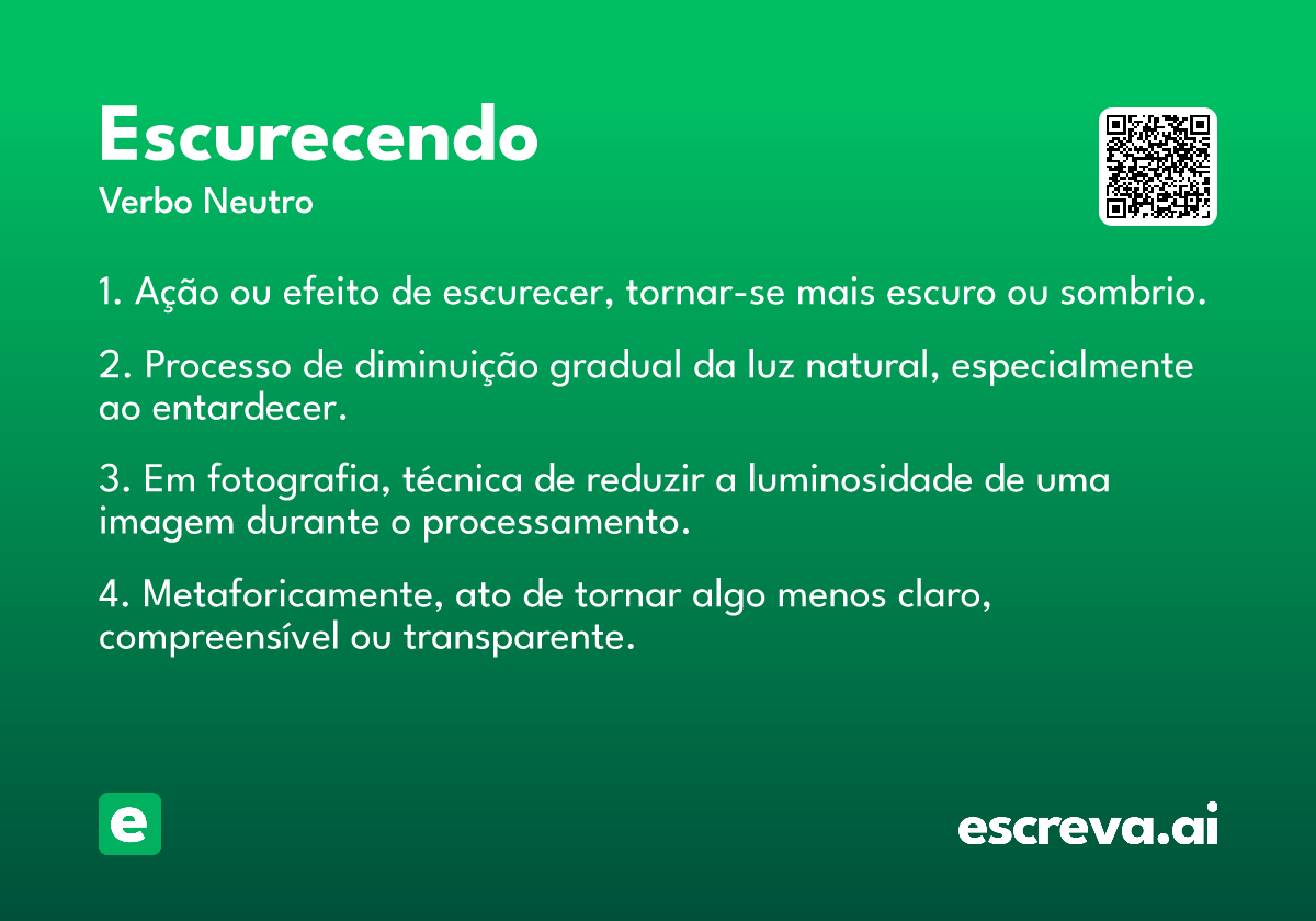 escurecendo