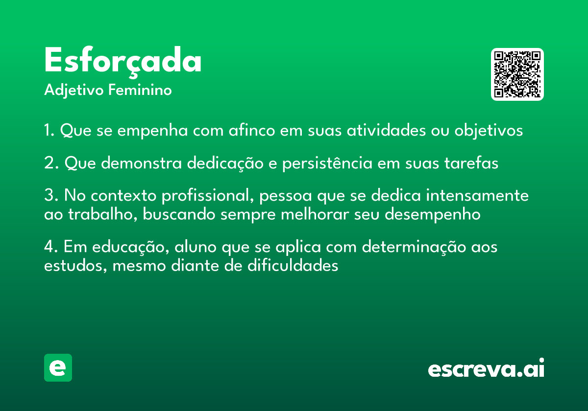 esforçada
