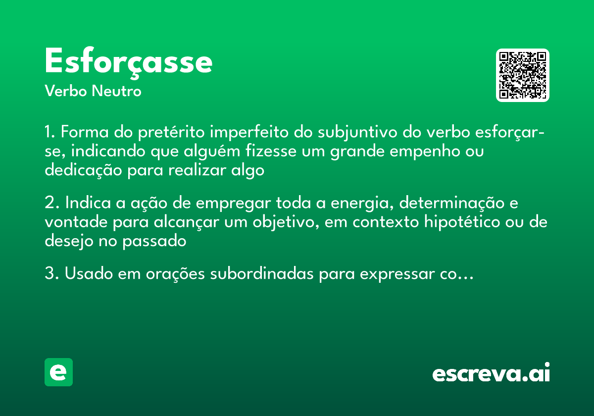 esforçasse