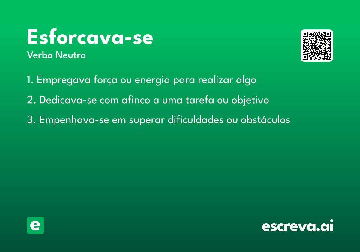esforcava-se